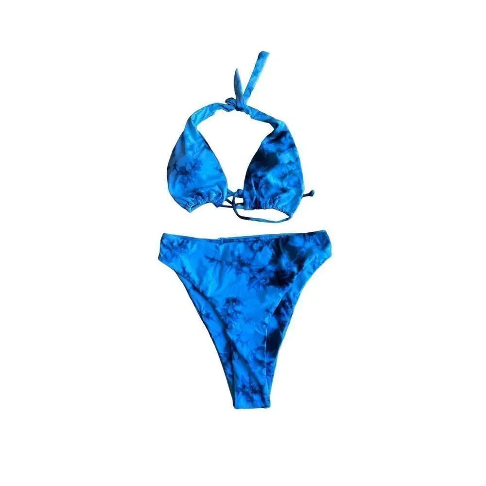 NWOT bikini, high waisted, tie-dye,lightly padded, size large
